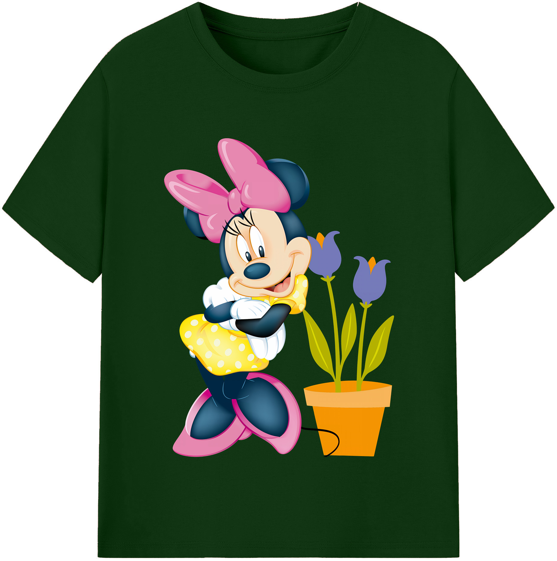 （画像用） ミッキーマウス Mickey Mouse 綿100％半袖Tシャツ（フロントプリント）